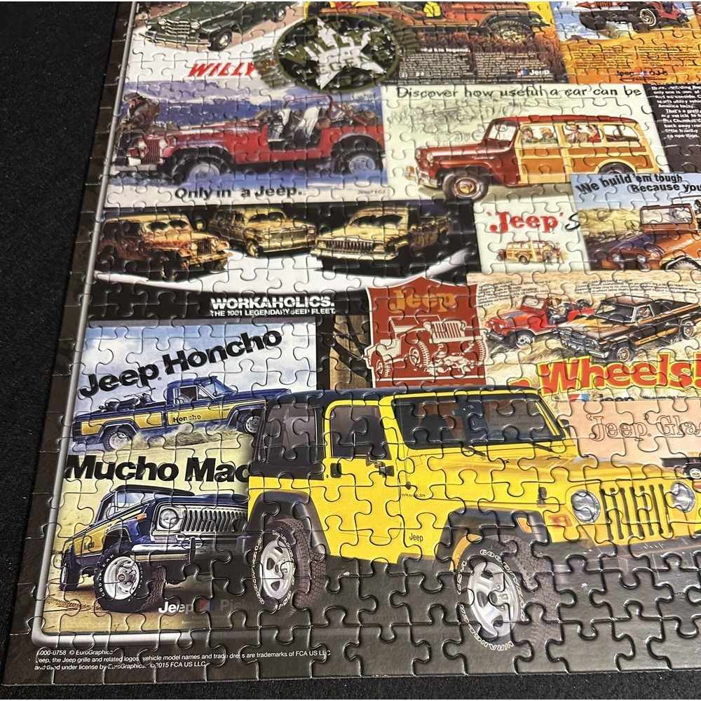 Eurographics 1000 PC Puzzle Jeep Advertising Collection Complete - Picture 4 of 8